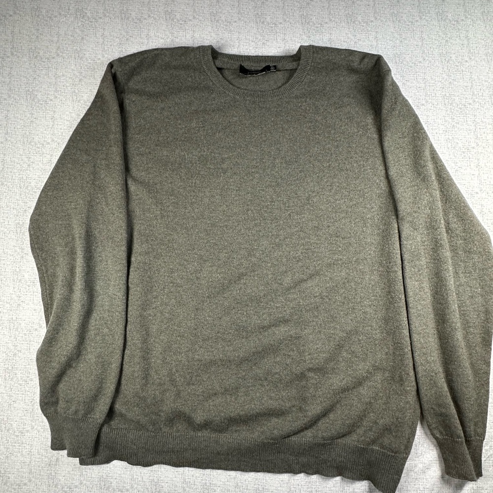 Kinross Men's Olive Crewneck Sweater